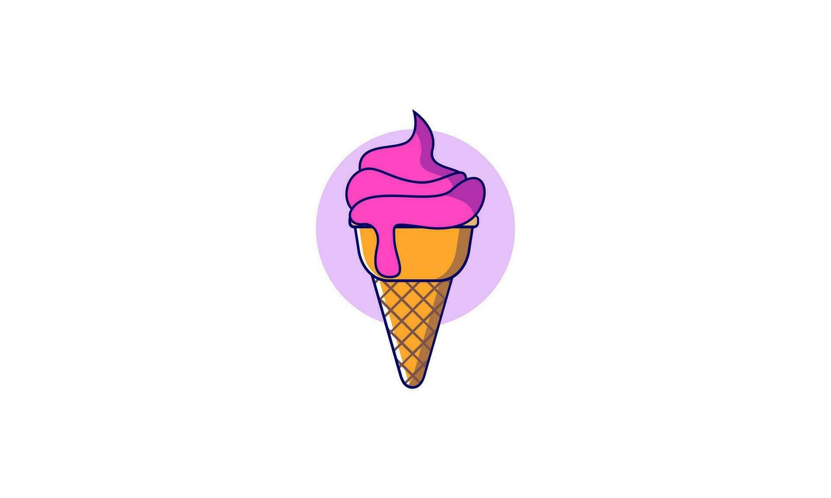 hielo crema logo icono vector