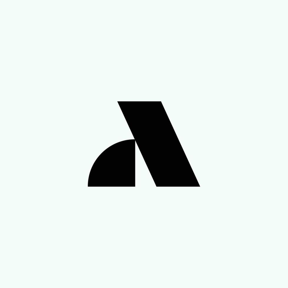 modern, minimalist simple letter A logo, cutout style vector