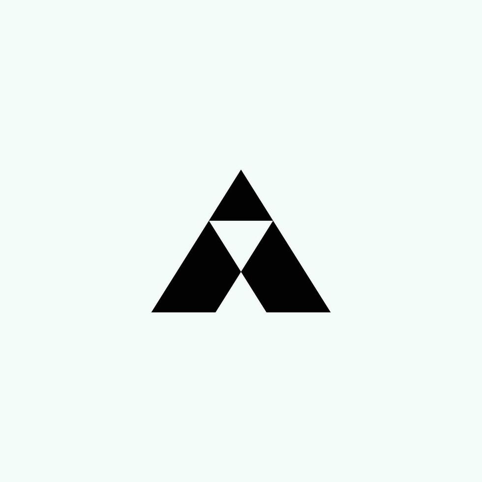 modern, minimalist simple letter A logo, cutout style vector