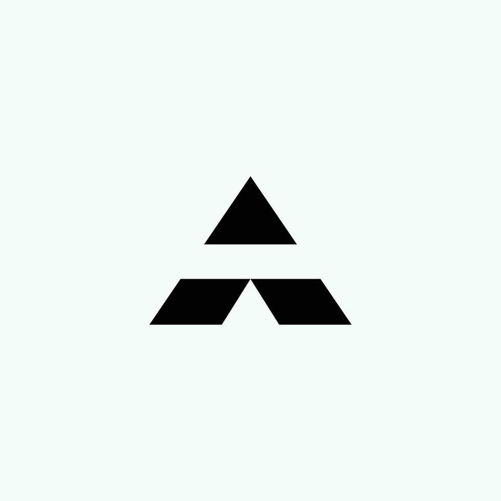 modern, minimalist simple letter A logo, cutout style vector