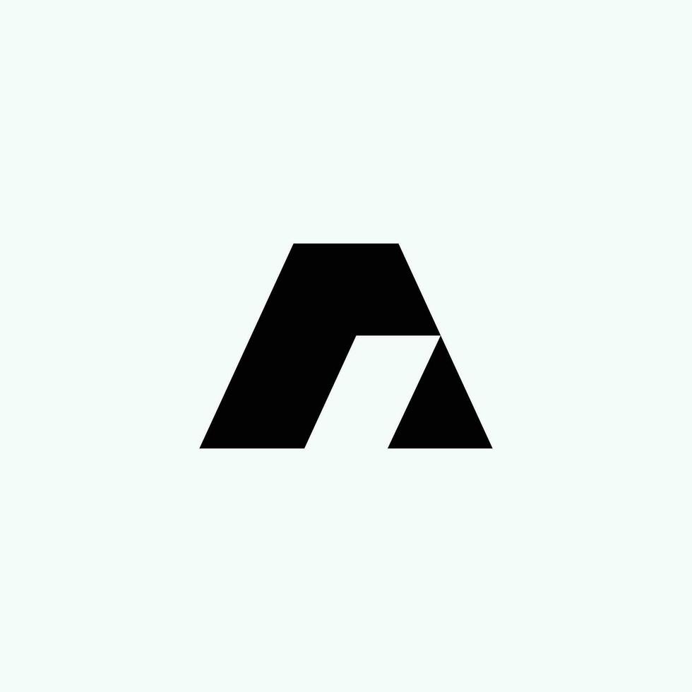 modern, minimalist simple letter A logo, cutout style vector