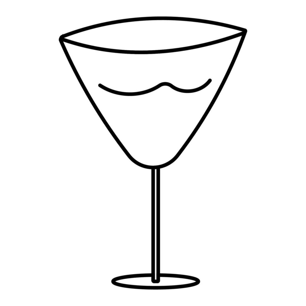 cocktail martini alcohol tropical drink icon line vector