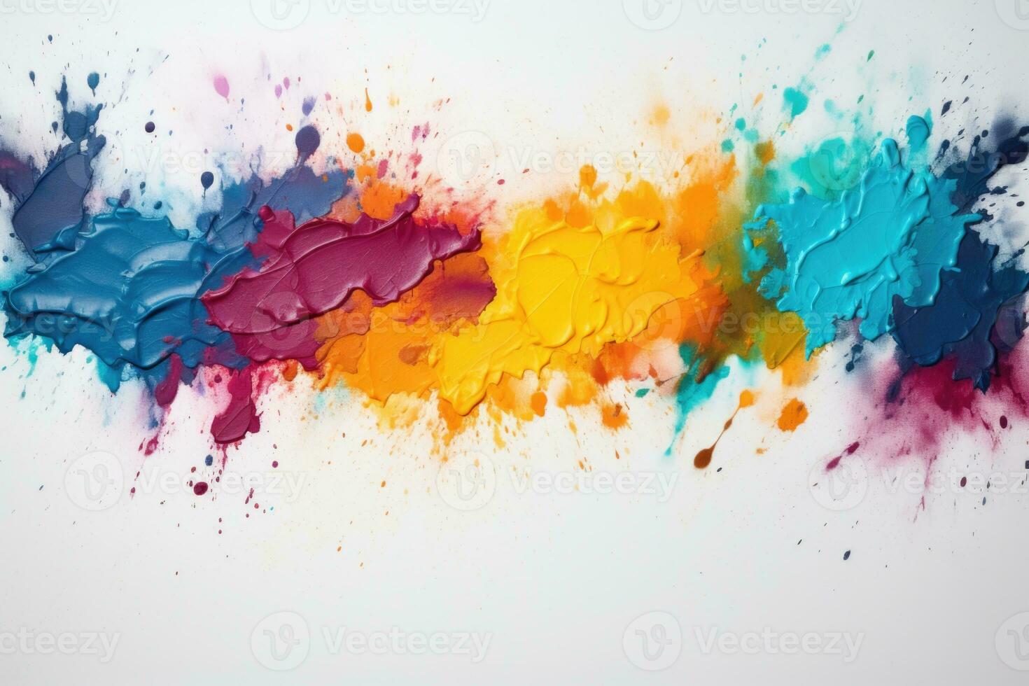 Abstract oil paint texture on white canvas. Generated by artificial intelligence photo