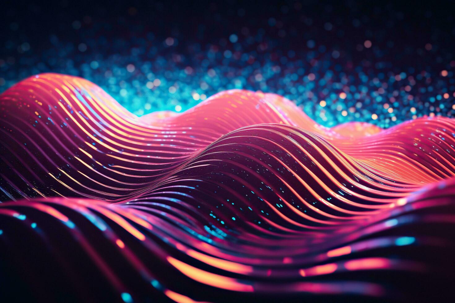 Sound waves abstract background. Vintage tone. Generated by artificial intelligence photo