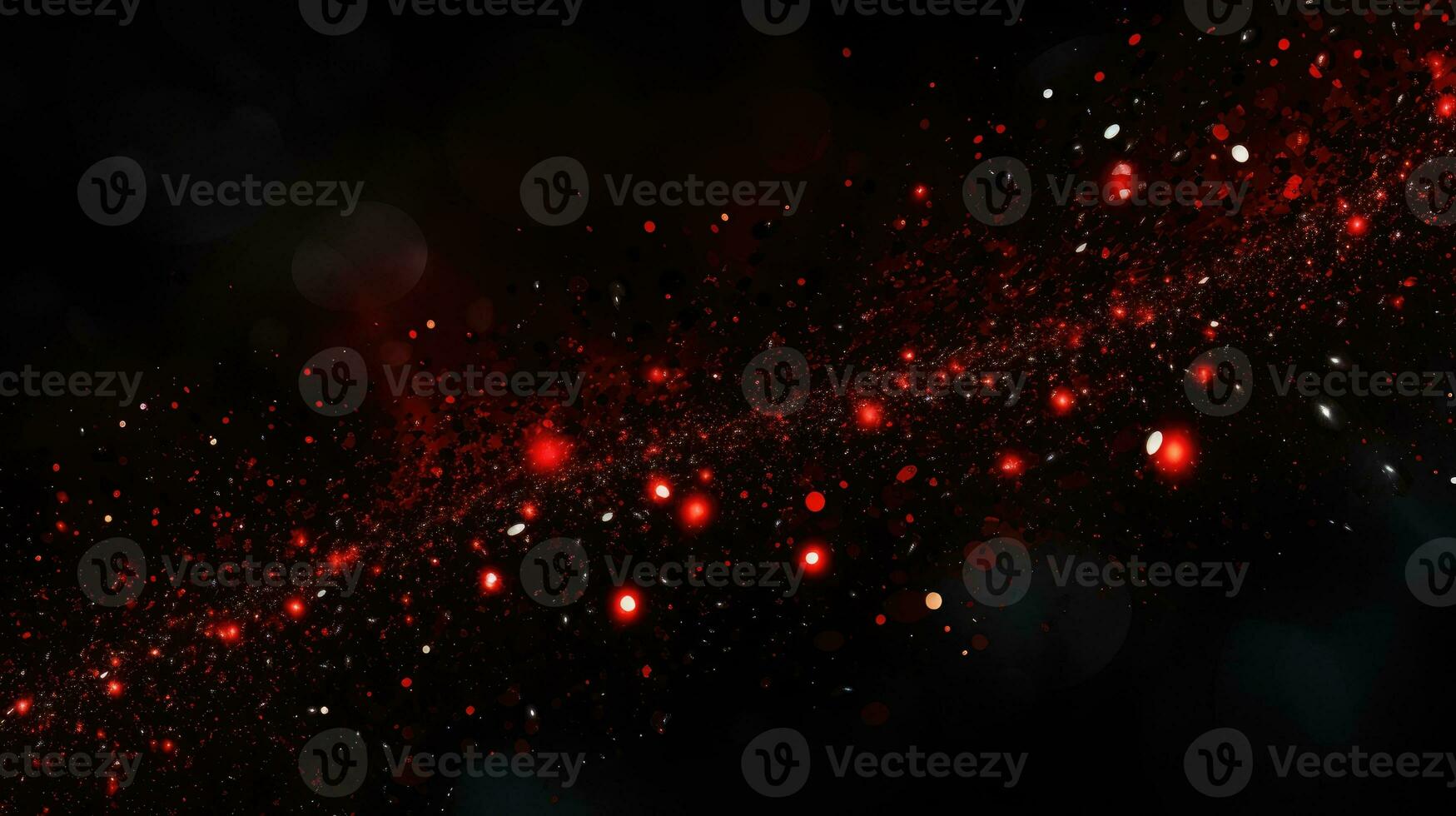 Red and black glitter - bokeh abstract background and texture AI Generative photo