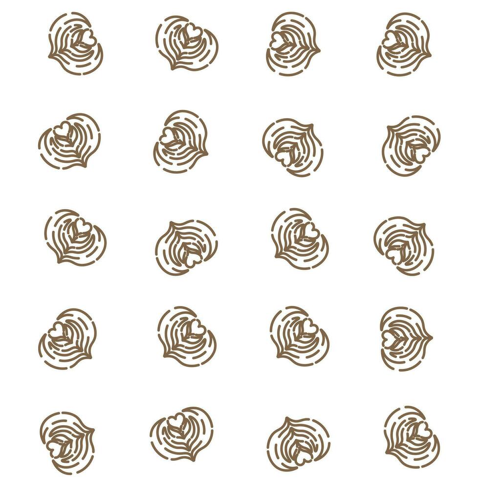 Coffee latte pattern design vector