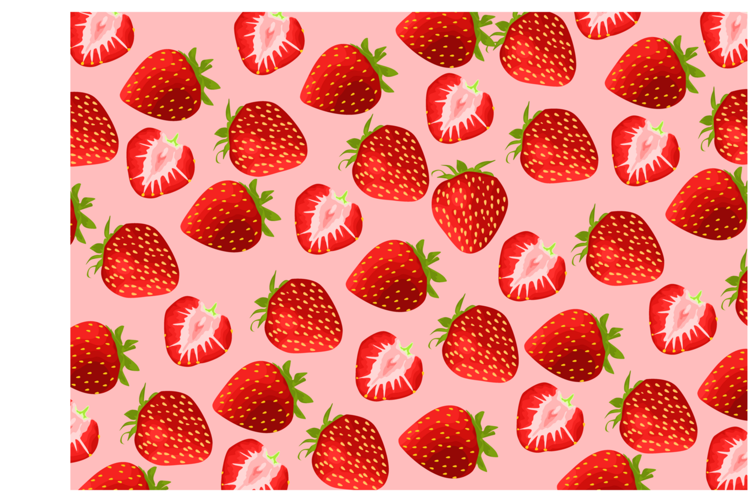 Strawberry Fruit Pattern Background png