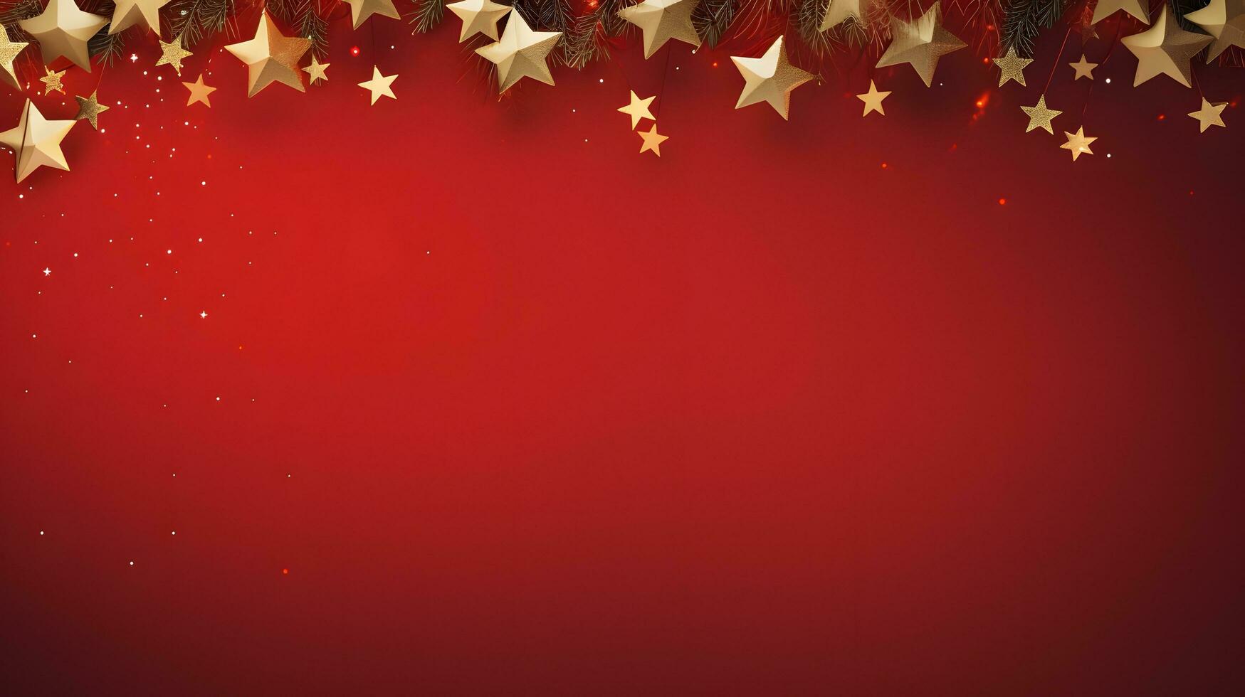 A Festive Red Christmas Background with a Snowy Bottom photo