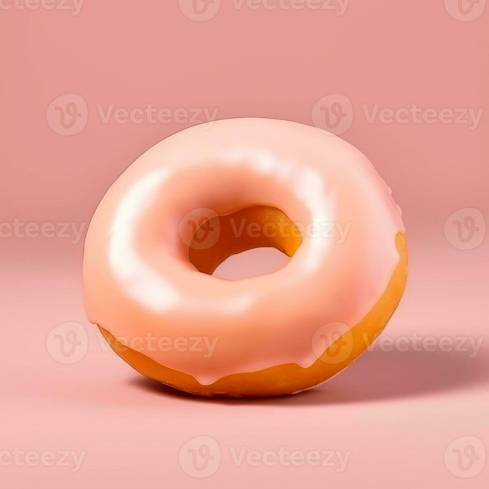 AI Generated A donut on a bright background. photo