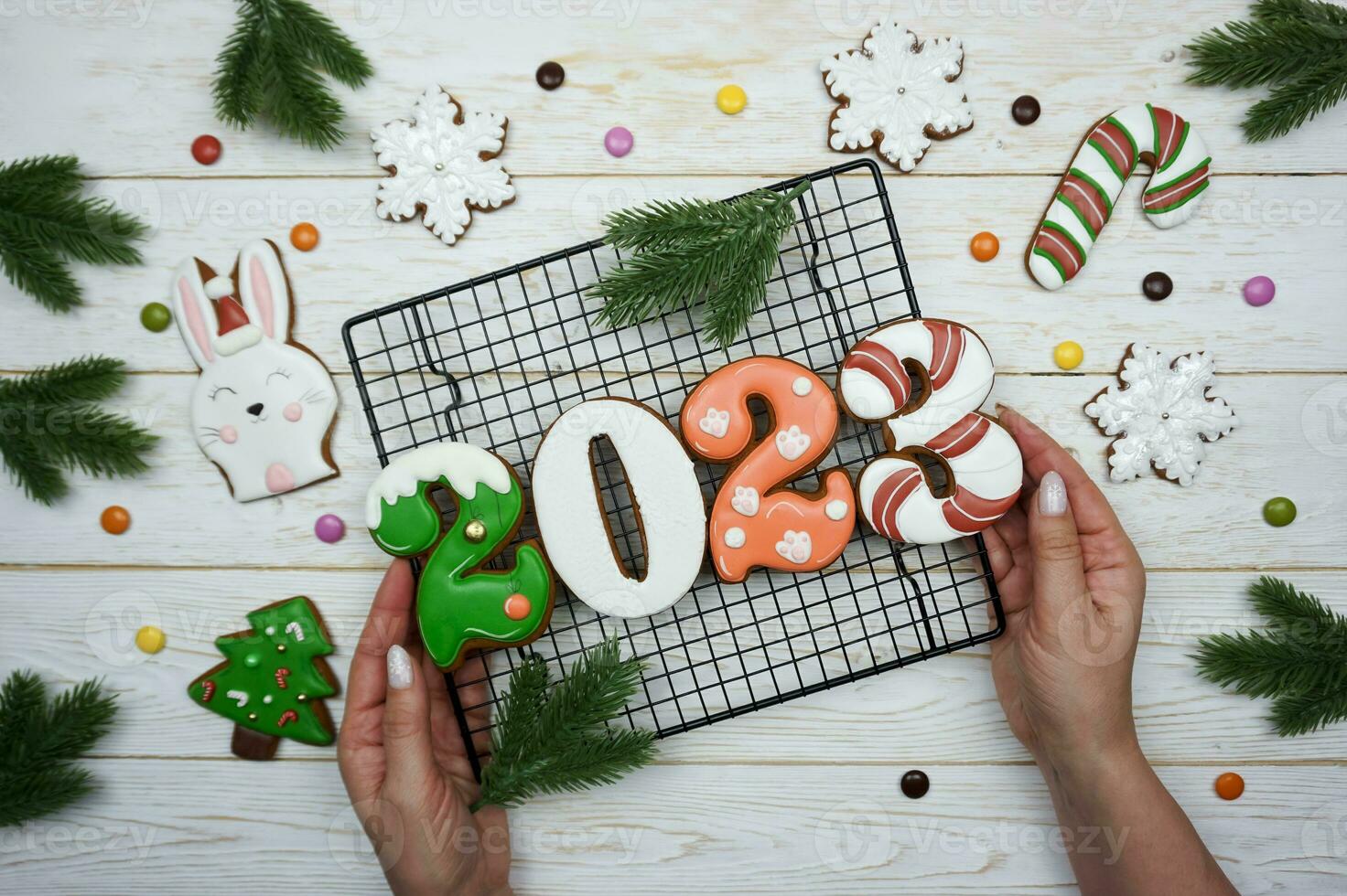 New Year's gingerbread in the form of numbers 2023 photo