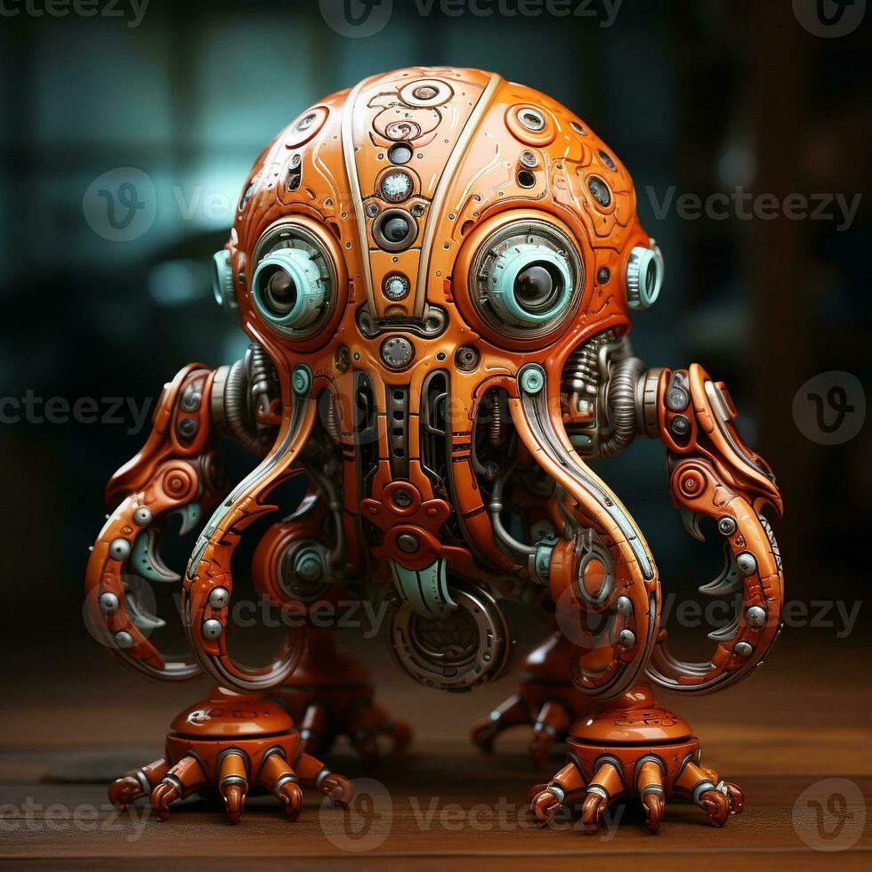 3d octopus robot photo