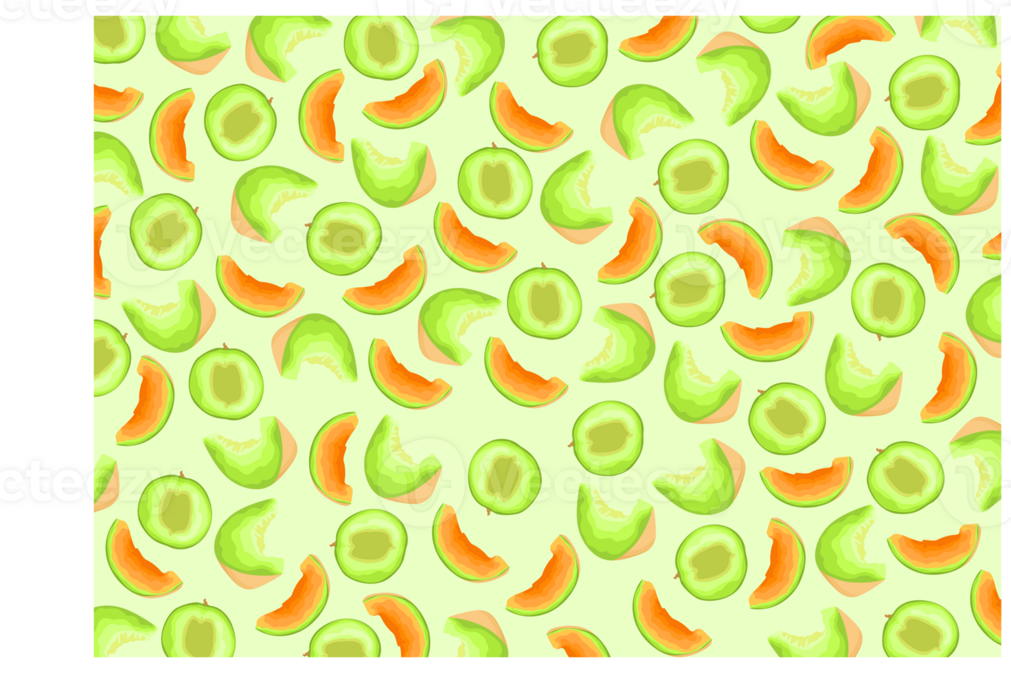 Slice of Melon Fruit Pattern Background png
