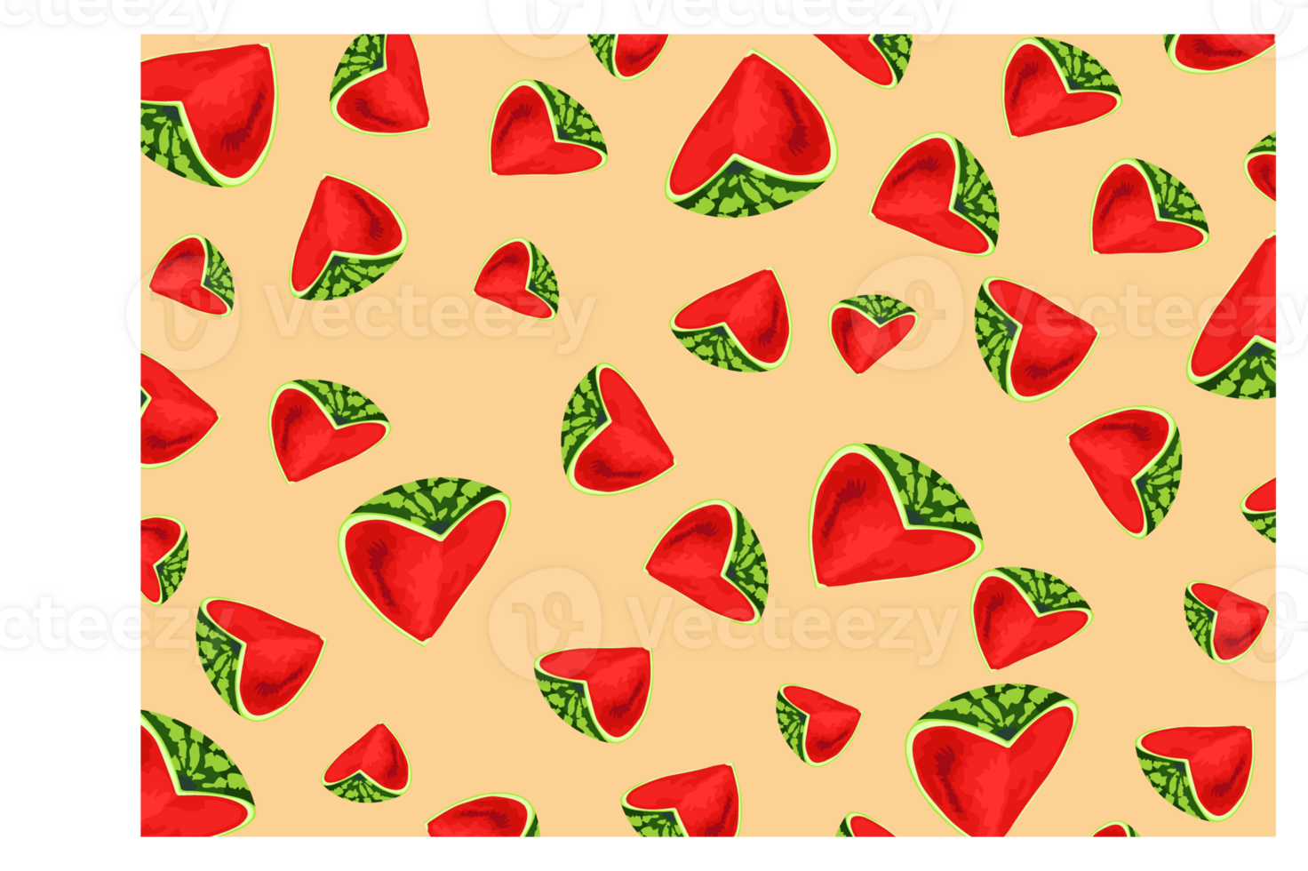 Slice of Watermelon Fruit Pattern Background png