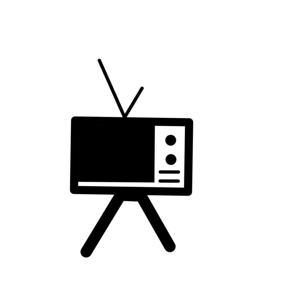 black television illustration vector