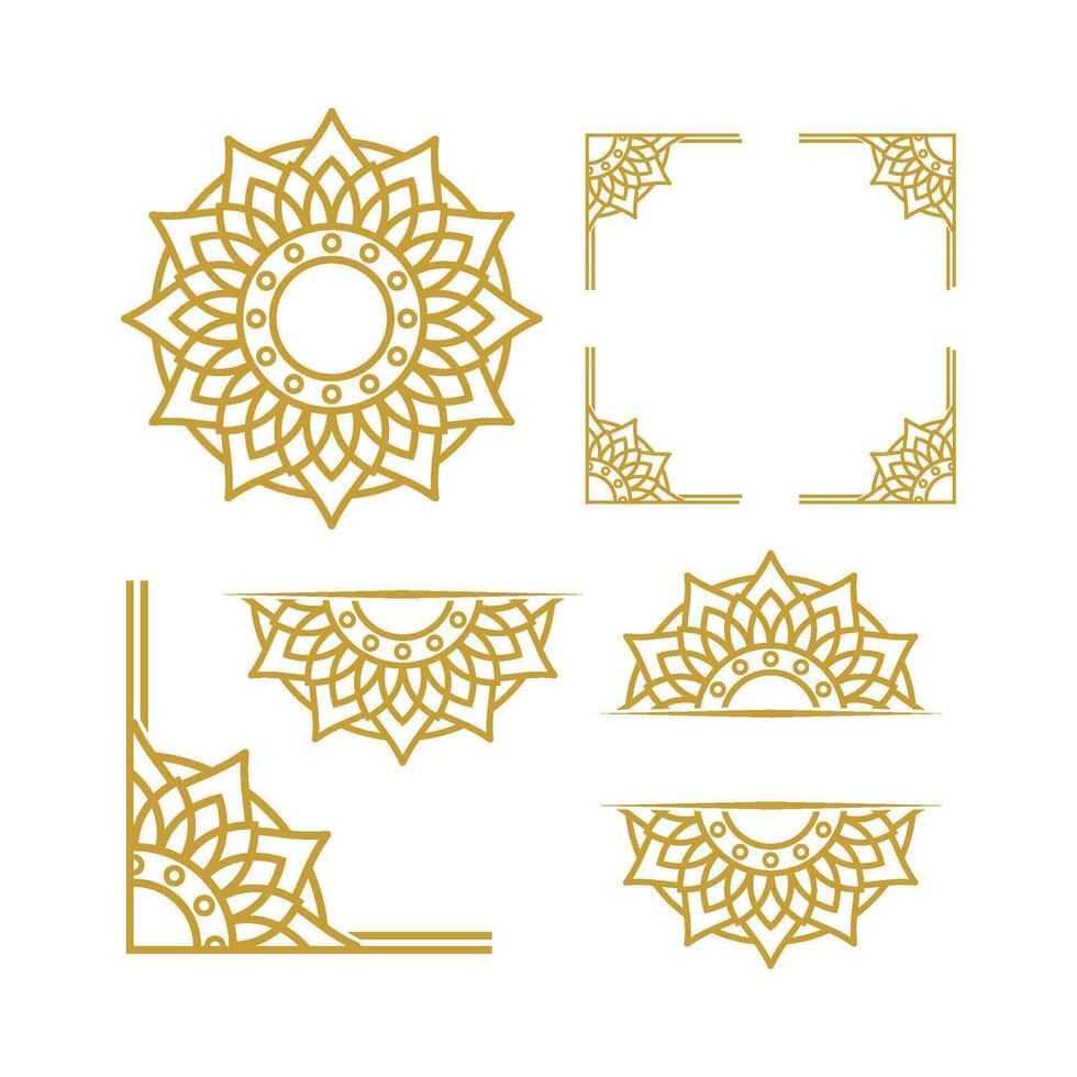 Mandala Wedding Frame Element Vector Designs