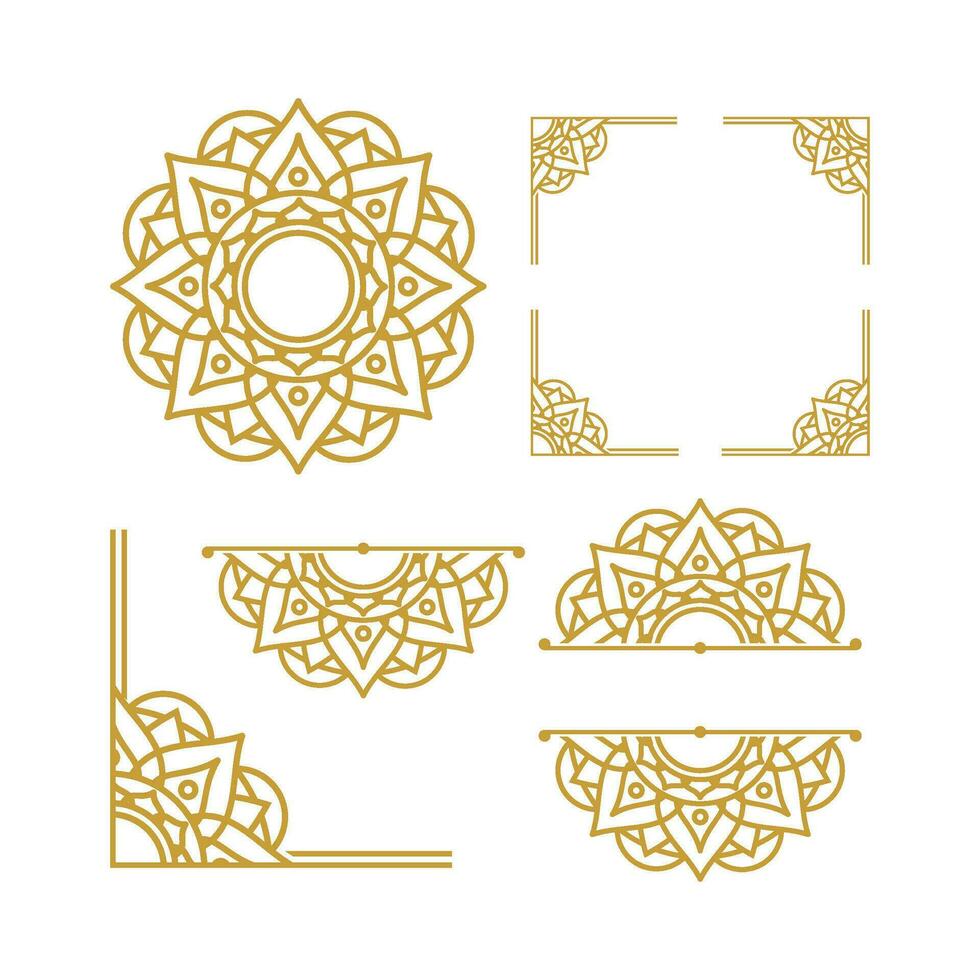 Mandala Wedding Frame Element Vector Designs