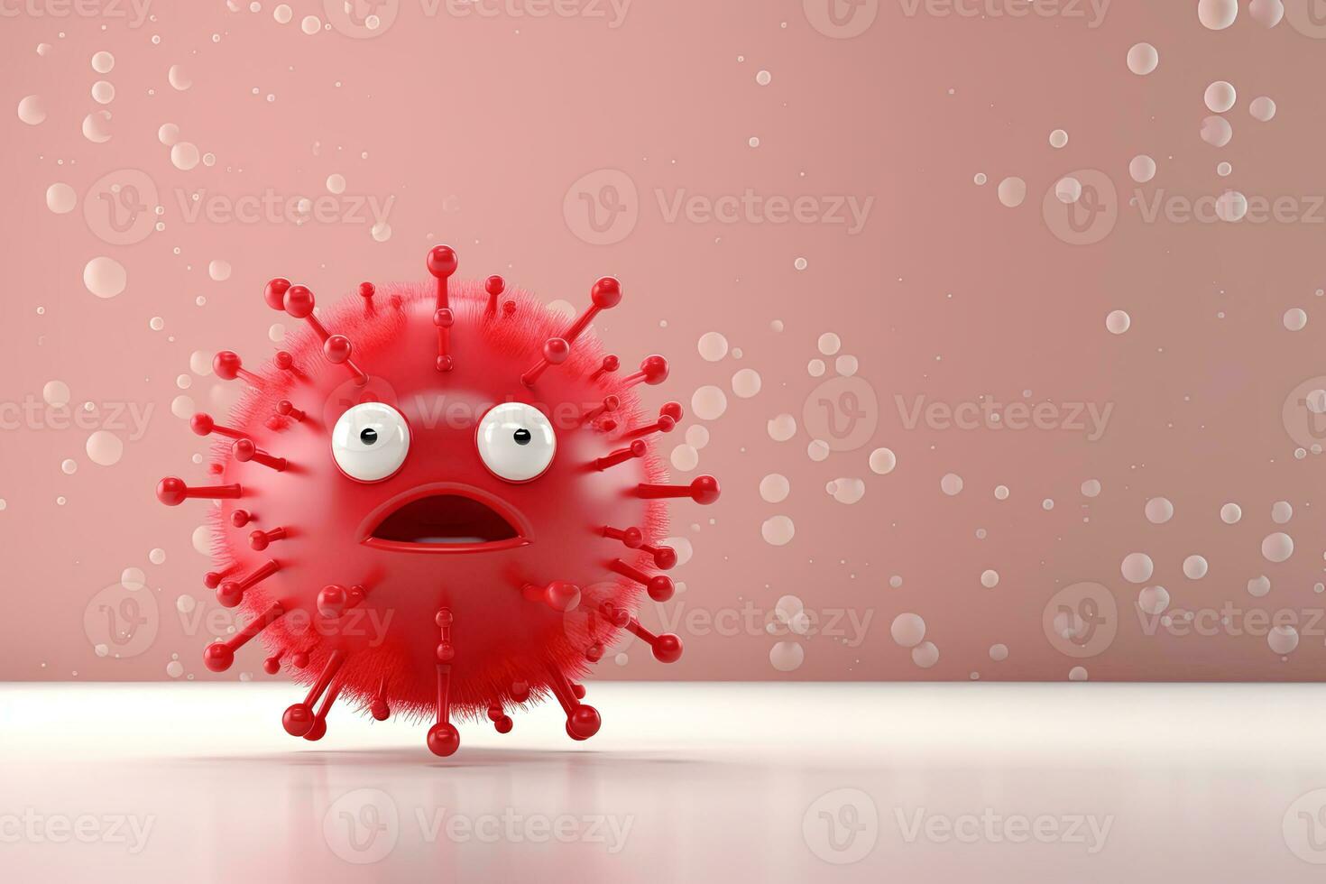 AI Generated A cartoonstyle virus stamp photo