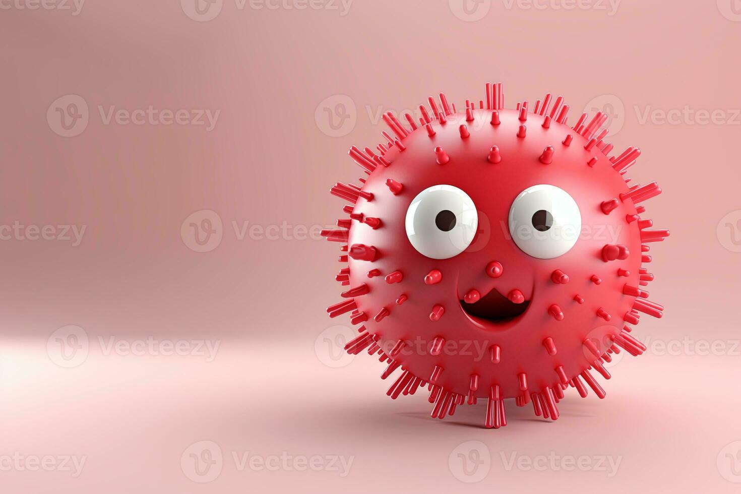 AI Generated A cartoonstyle virus stamp photo