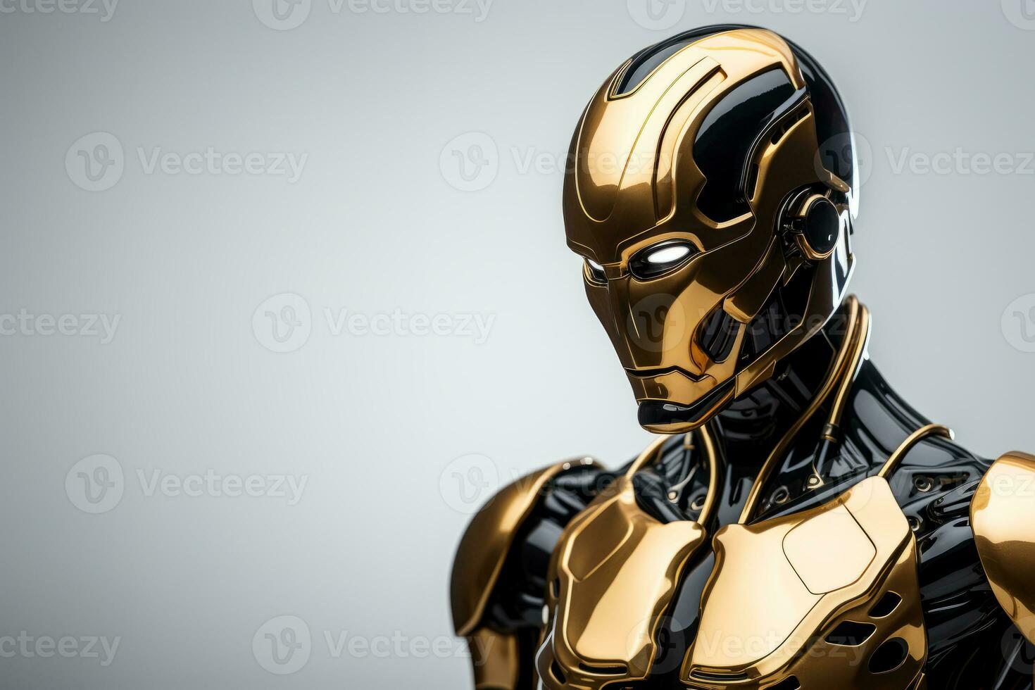 AI Generated A humanoid robot on a neutral background. photo