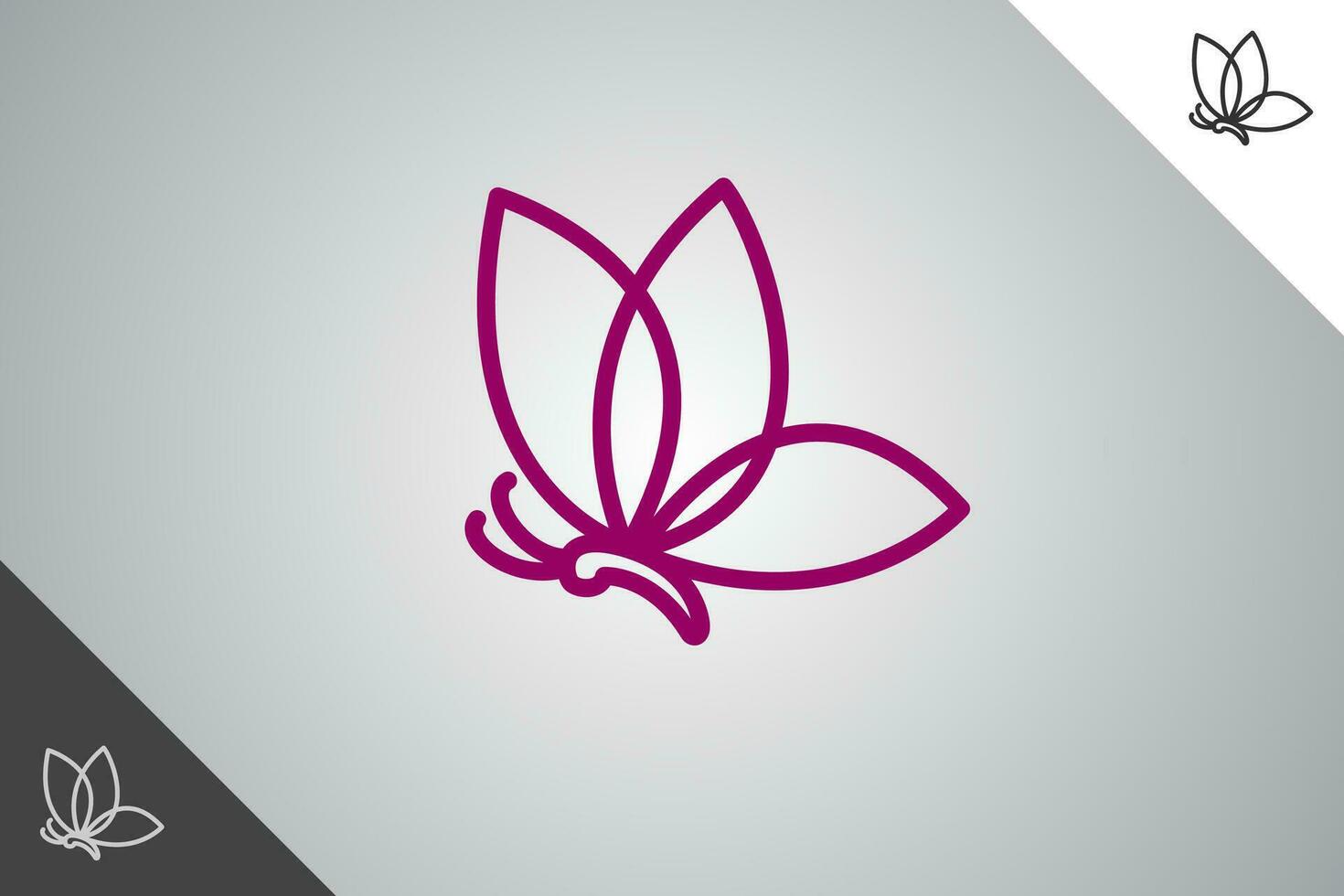 Butterfly modern logotype and symbol. Perfect logo for business related to animal, pet and veterinary. Isolated on background. Vector eps 10.