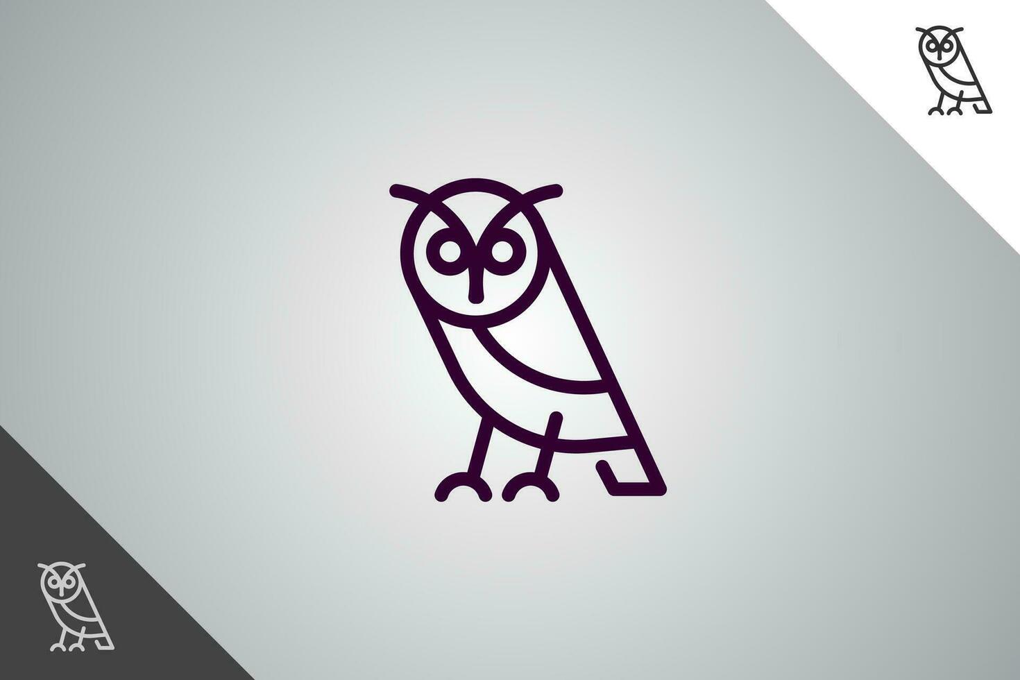 Owl modern logotype and symbol. Perfect logo for business related to animal, pet and veterinary. Isolated on background. Vector eps 10.