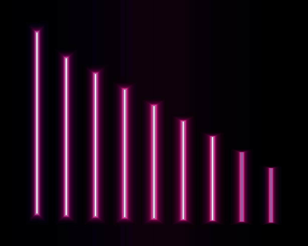 Neon light geometric frame or shape vector illustration.