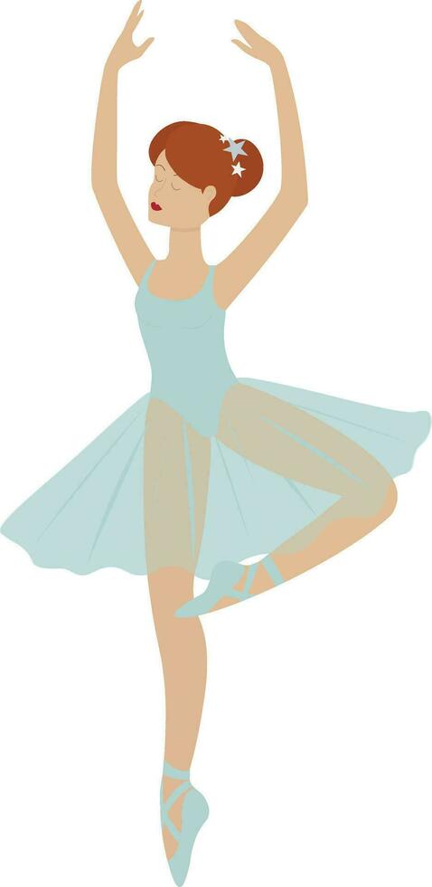 vector ilustración de bailarina en cascanueces ballet