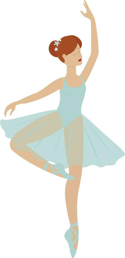 vector ilustración de bailarina en cascanueces ballet