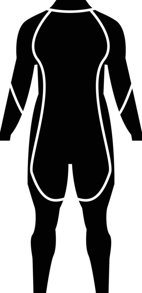 buceo traje de neopreno icono. manga completa traje de neopreno signo. buceo traje de baño símbolo. plano estilo. vector