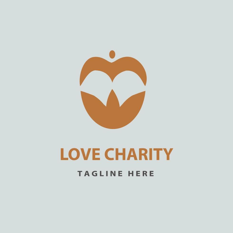 Professional charity and Foundation logo design with leaf concept. vector