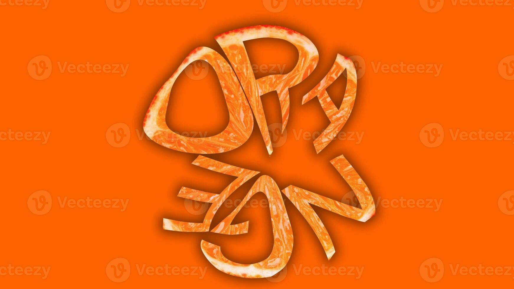 cautivador 'naranja' Fruta ilustración maravilloso corte diseño dentro un real naranja foto