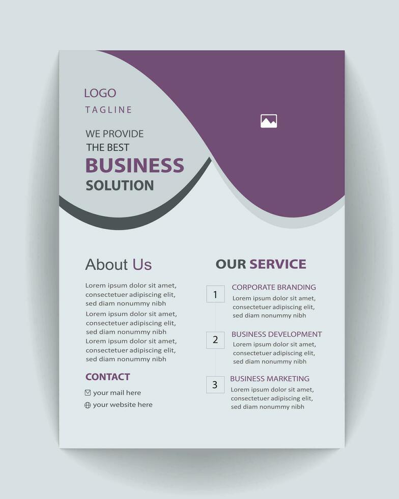 business solution a4 flyer design.provide grow business idea flyer design vector. promote business flyer vector. vector