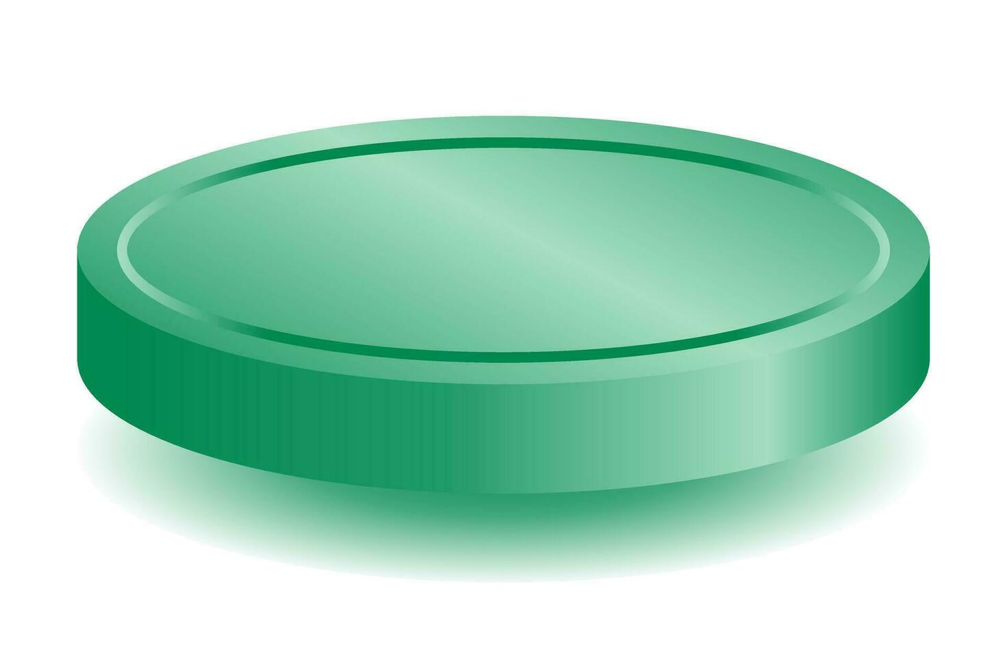 Green podium showing products vector