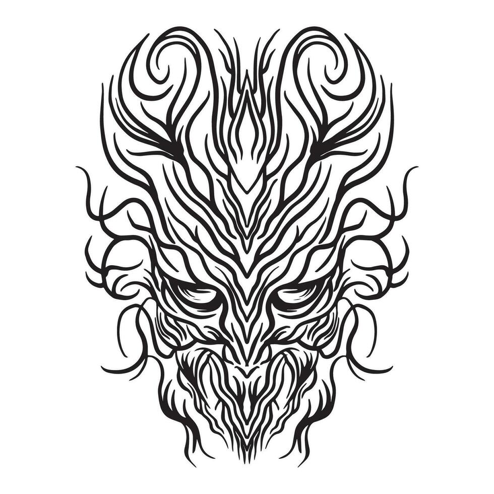 gótico tribal máscara vector