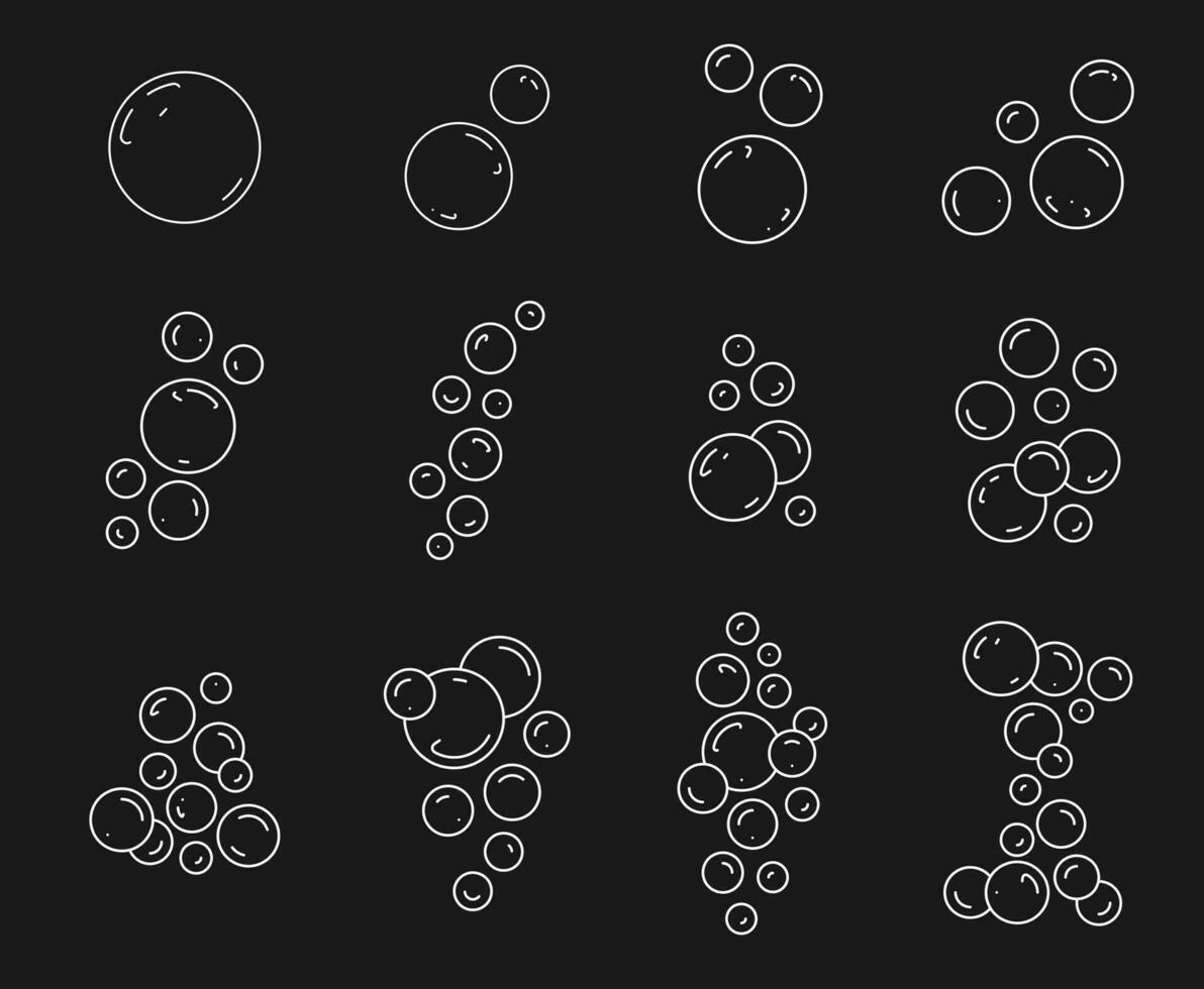 colección de burbuja líneas. garabatear burbuja dibujos animados, decoración elemento vector