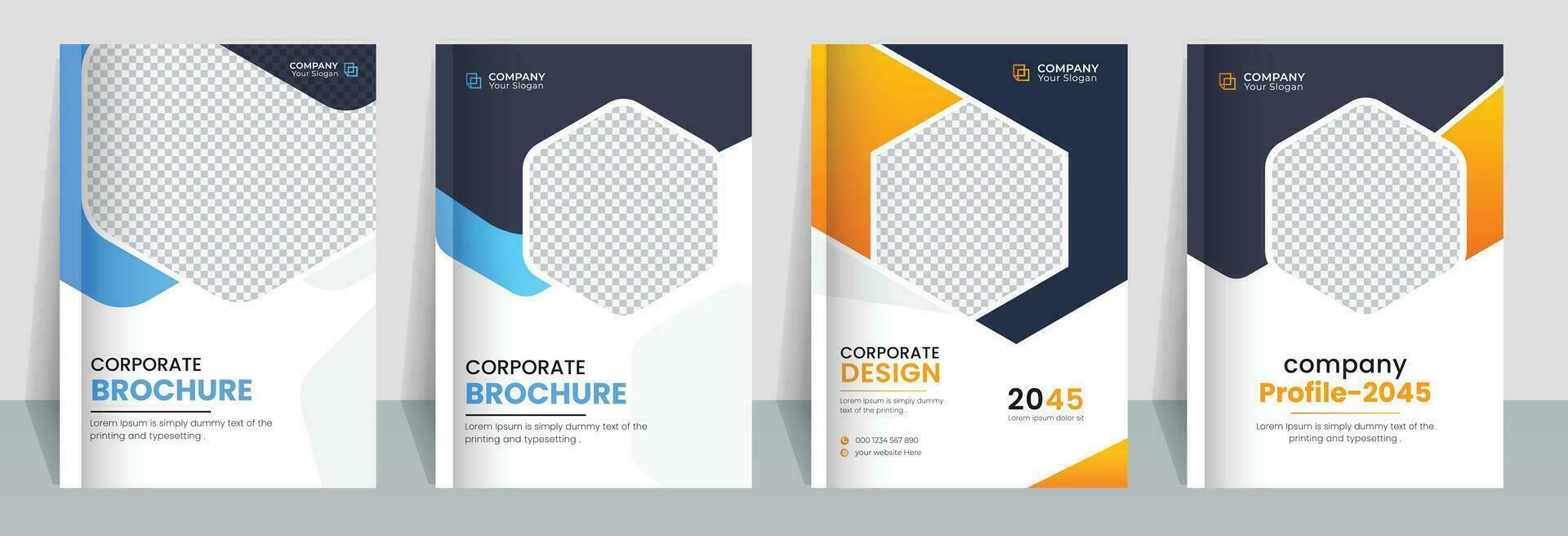 Business Annual Report Cover Design Template. Business Brochure Cover Template bundle . vector