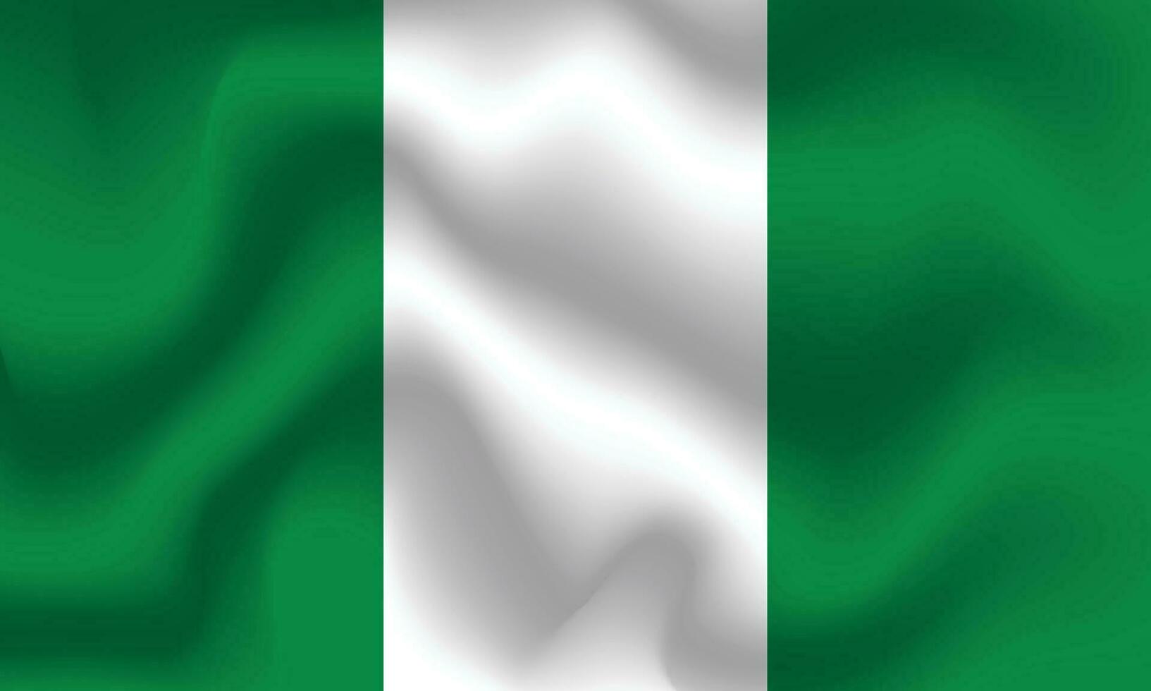 Flat Illustration of Nigeria flag. Nigeria flag design. Nigeria Wave flag. vector