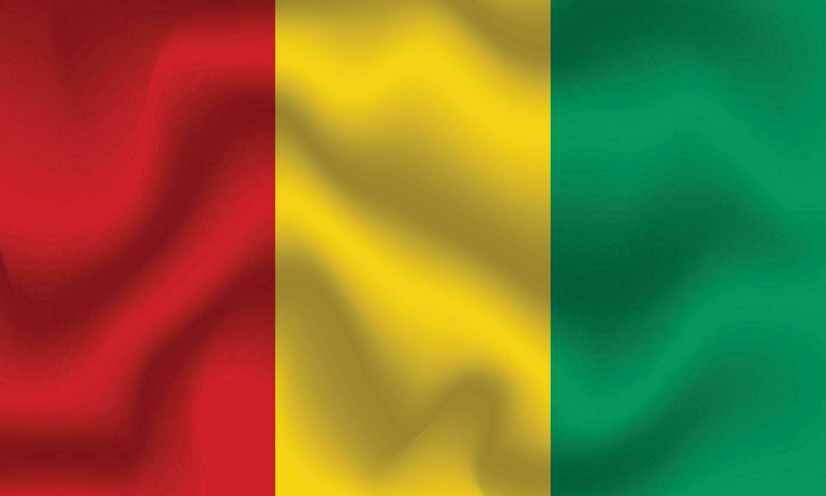 plano ilustración de Guinea bandera. Guinea bandera diseño. Guinea ola bandera. vector