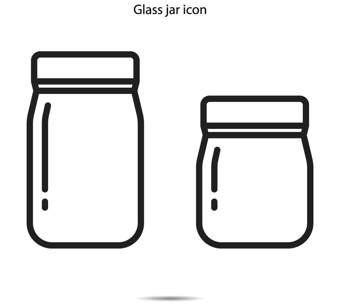 Glass jar icon, Vector illustration