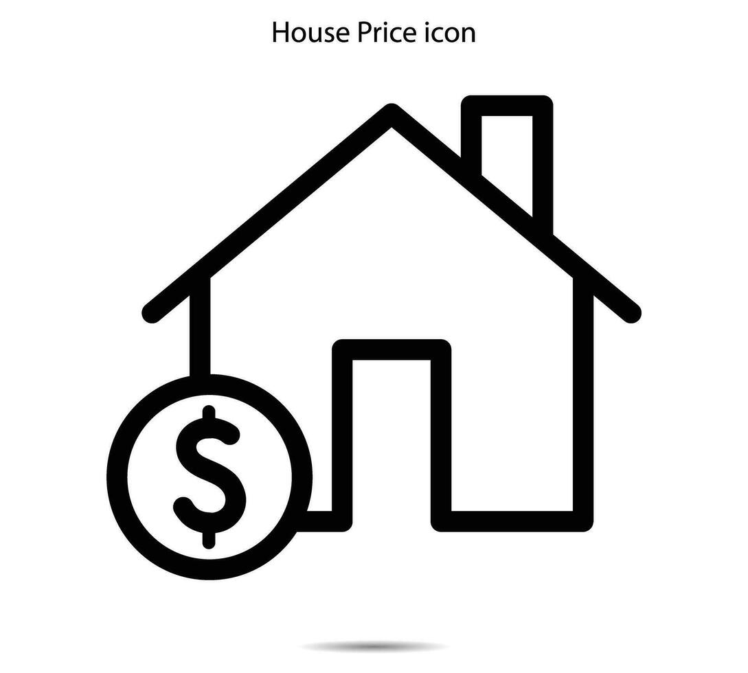 House Price icon, Vector illustration