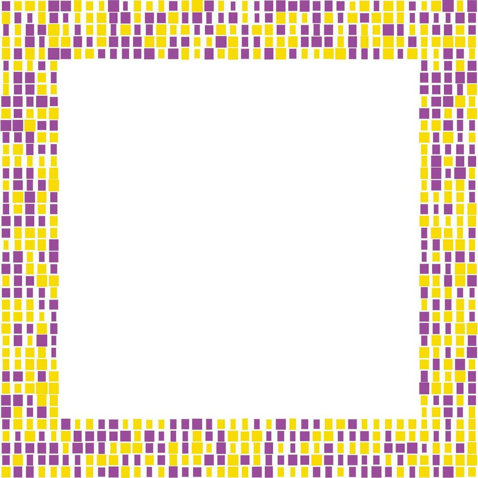 mosaic frame element design pattern vector