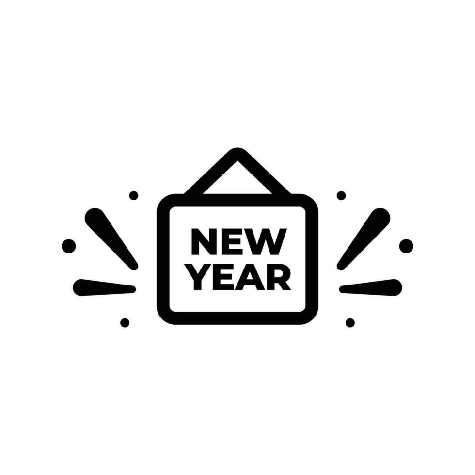 nuevo año icono elemento colección vector