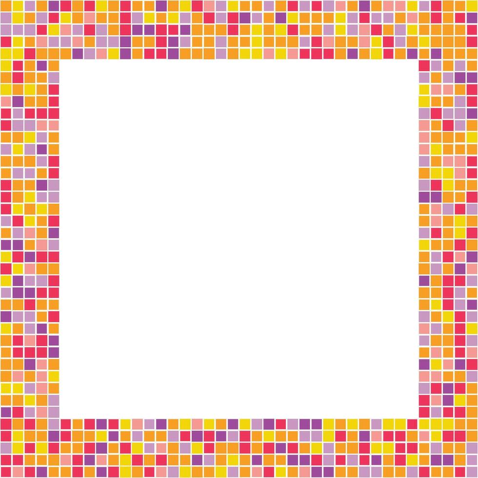 mosaic frame element design pattern vector