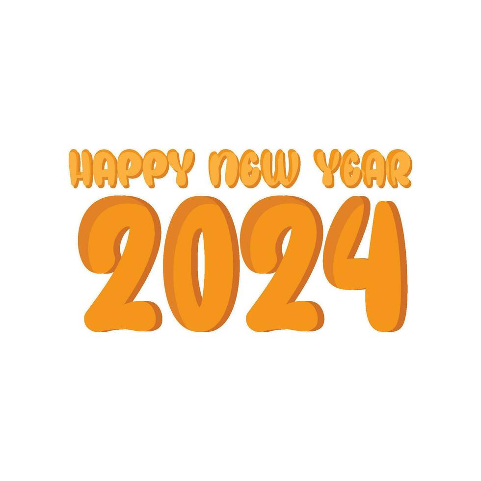 happy new year 2024 icon vector