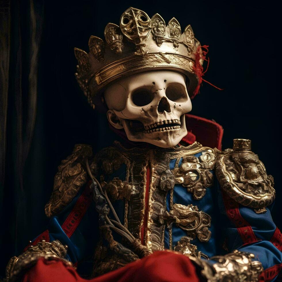 Human skeleton of a small child, AI Generative photo