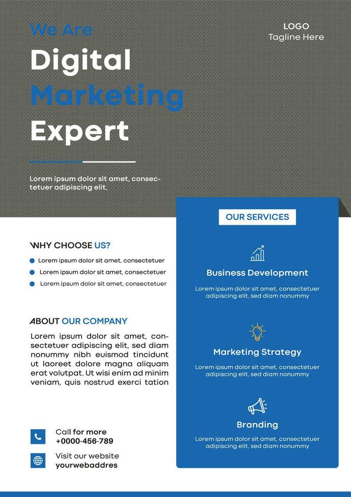 Vector business flyer design for social media post