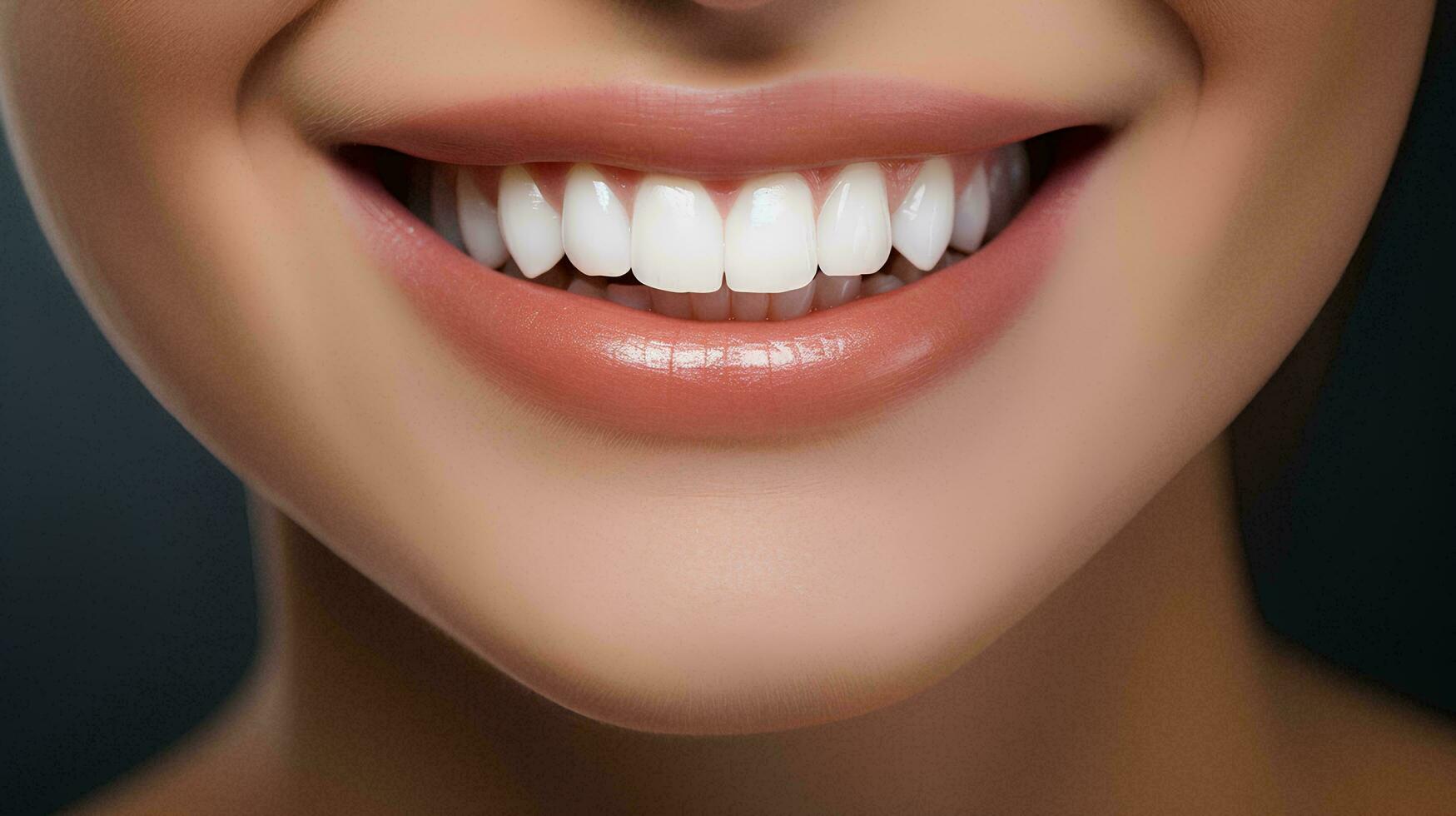 a woman with white teeth smiling, AI Generative photo