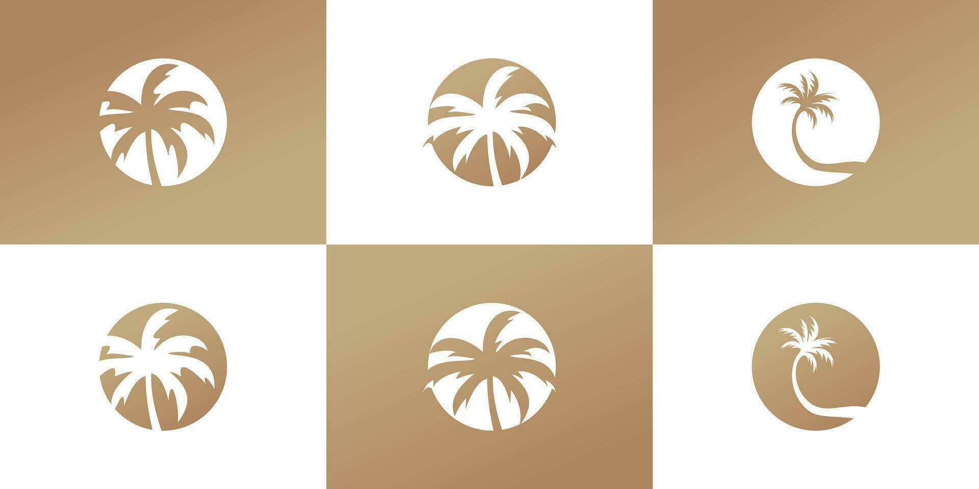 palma árbol logo diseño creativo concepto prima vector