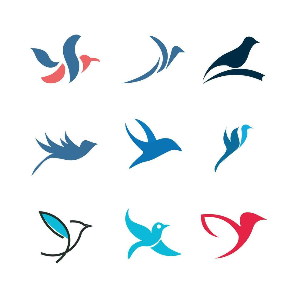 vector bird silhouette collection.