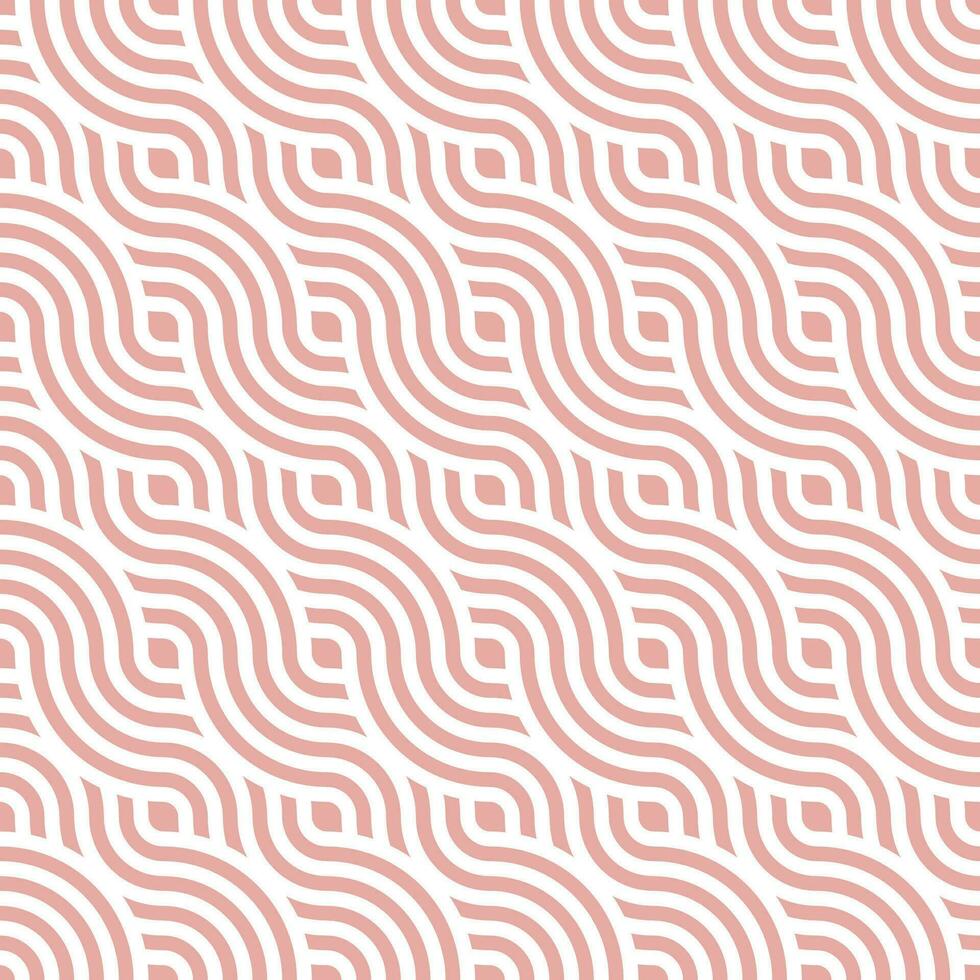 Seamless pink similar japanese wave pattern vector